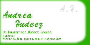 andrea hudecz business card